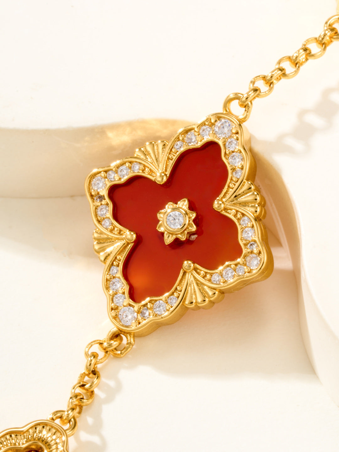 [⭐Seralia]B.C.L ENAMELED Five-Flower Bracelet（Various Colors) BIG SIZE