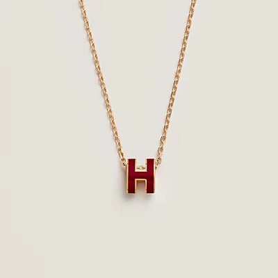 [⭐Seralia]HM CLIC RED ENAMEL GOLD NECKLACE