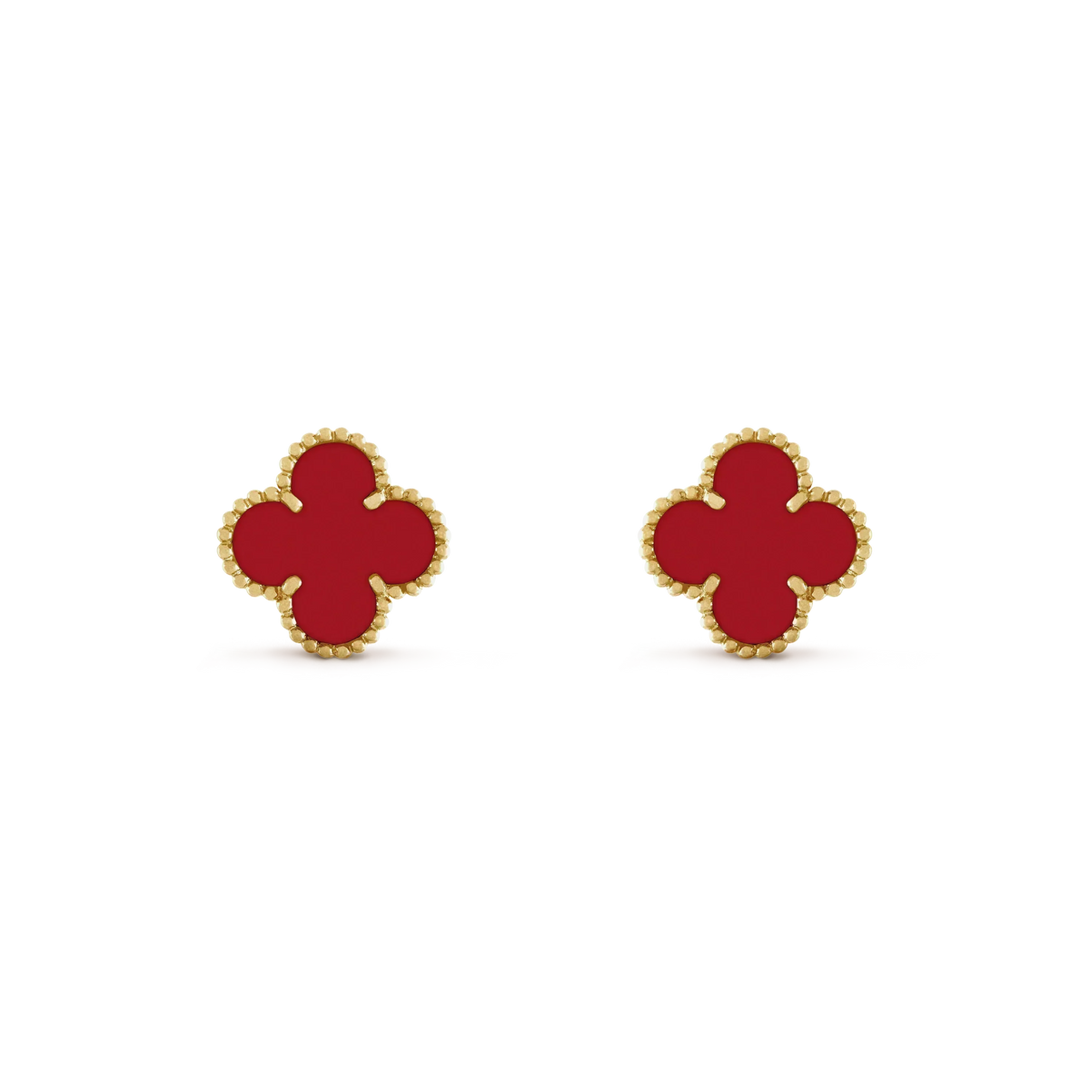 [⭐Seralia]CLOVER MINI 9.5MM CARNELIAN EARRINGS