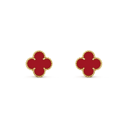 [⭐Seralia]CLOVER MINI 9.5MM CARNELIAN EARRINGS