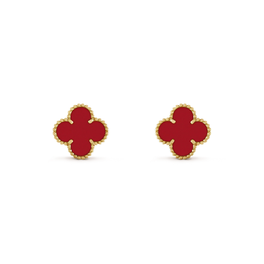 [⭐Seralia]CLOVER MINI 9.5MM CARNELIAN EARRINGS