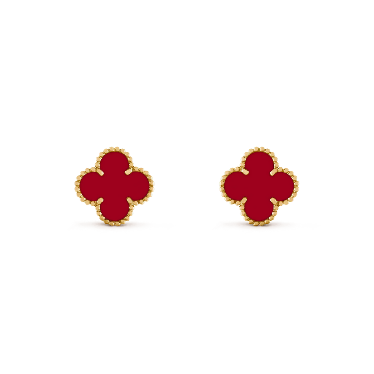 [⭐Seralia]CLOVER MEDIUM 1 MOTIFS CARNELIAN  EARRINGS