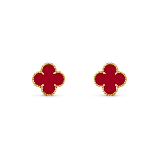 [⭐Seralia]CLOVER MEDIUM 1 MOTIFS CARNELIAN  EARRINGS