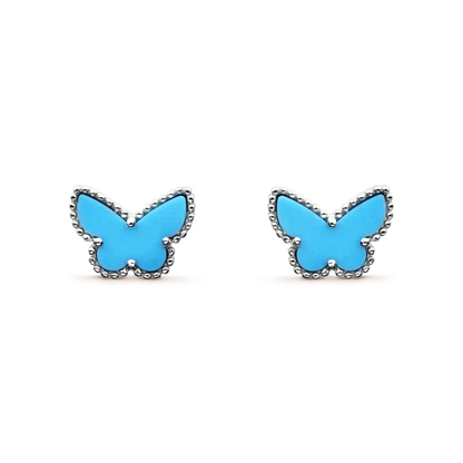 [⭐Seralia]BUTTERFLY TURQUOISE EARRINGS SILVER