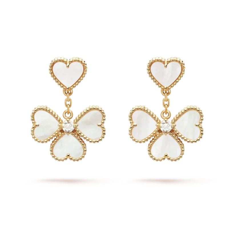 [⭐Seralia]CLOVER SWEET WHITE MOP EARRINGS