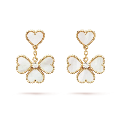 [⭐Seralia]CLOVER SWEET WHITE MOP EARRINGS