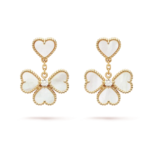 [⭐Seralia]CLOVER SWEET WHITE MOP EARRINGS