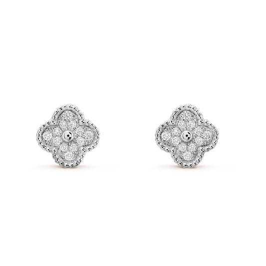 [⭐Seralia]CLOVER MINI DIAMOND STUD EARRINGS