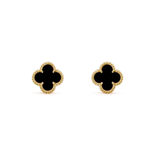[⭐Seralia]CLOVER MINI 9.5MM BLACK MOP EARRINGS