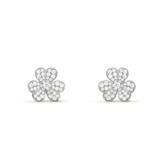 [⭐Seralia]CLOVER COMOS DIAMOND EARRINGS SILVER