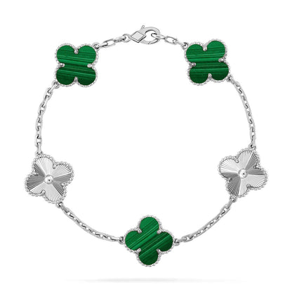 [⭐Seralia] CLOVER 5 MOTIF MALACHITE BRACELET COLLECTION