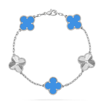 [⭐Seralia] CLOVER 5 MOTIF BLUE AGATE BRACELET COLLECTION