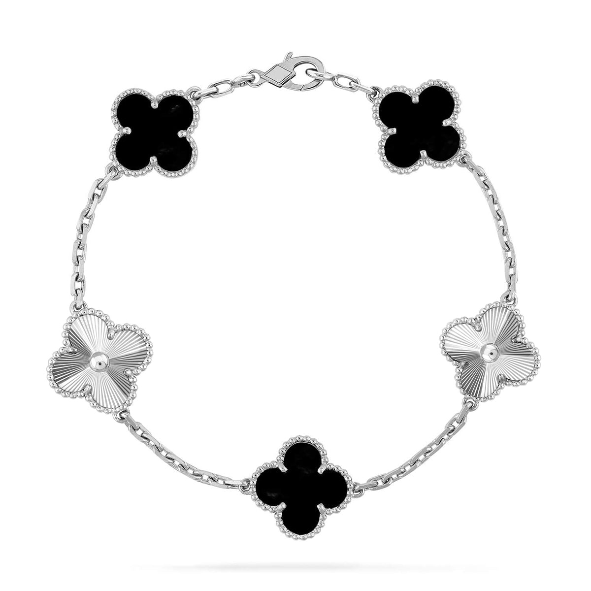 [⭐Seralia] CLOVER 5 MOTIF ONYXS BRACELET COLLECTION