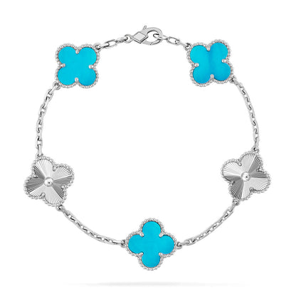 [⭐Seralia] CLOVER 5 MOTIF TURQUOISE BRACELET COLLECTION