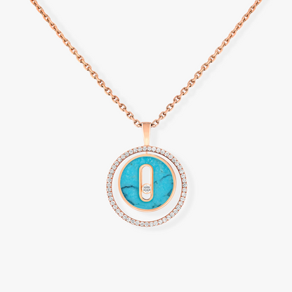 [⭐Seralia]Demo MOVE 1 DIAMOND TURQUOISE PINK GOLD DIAMOND NECKLACE