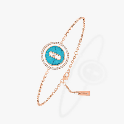 [⭐Seralia]Demo MOVE TURQUOISE PINK GOLD DIAMOND BRACELET
