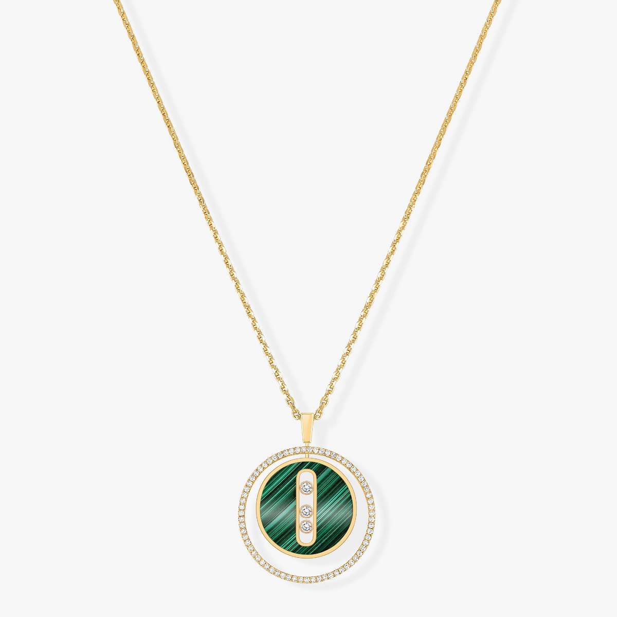 [⭐Seralia]Demo MOVE 3 DIAMOND MALACHITE GOLD DIAMOND NECKLACE