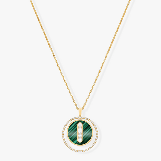 [⭐Seralia]Demo MOVE 3 DIAMOND MALACHITE GOLD DIAMOND NECKLACE
