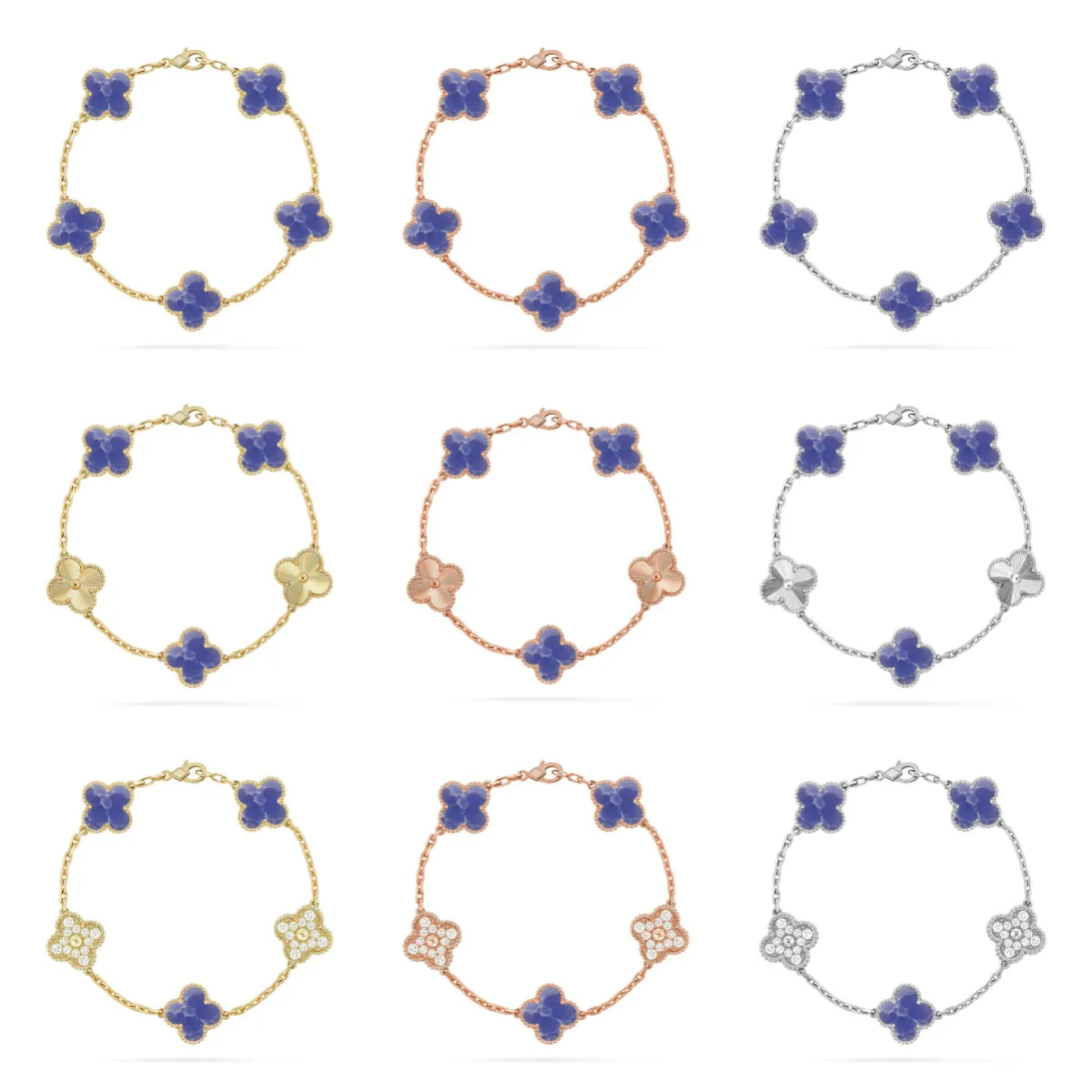[⭐Seralia]CLOVER 5 MOTIF BLUE VEINS BRACELET COLLECTION
