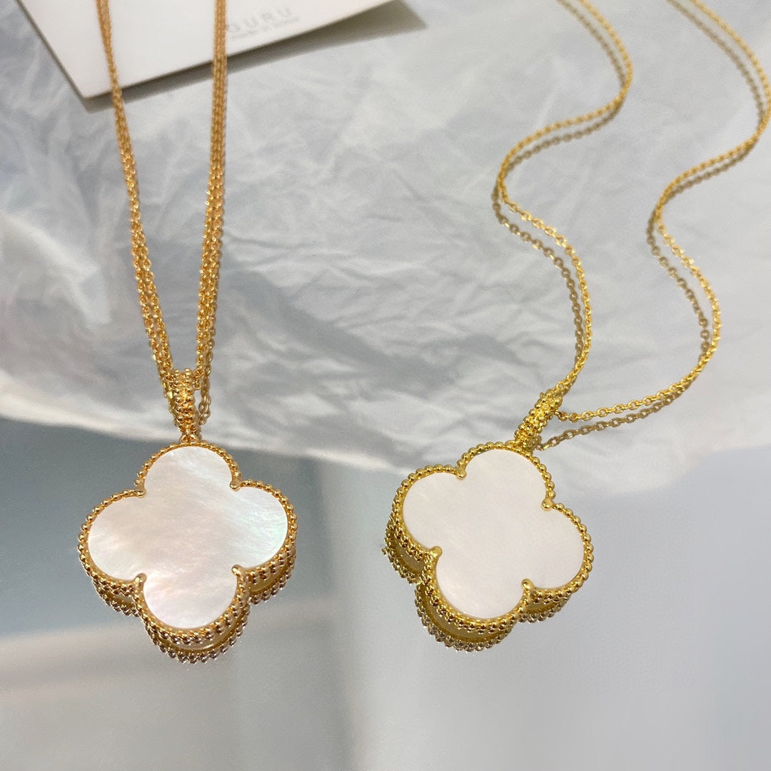 [⭐Seralia]CLOVER 25MM MOP LARGE PENDANT NECKLACE