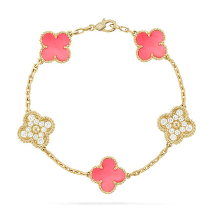 [⭐Seralia] CLOVER 5 MOTIFS  PINK MOP BRACELET COLLECTION