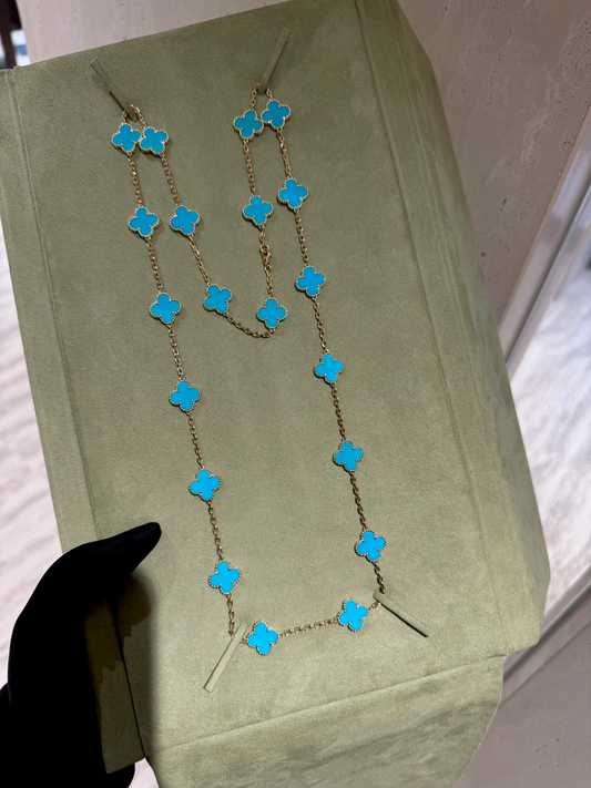 [⭐Seralia]CLOVER 20 MOTIFS TURQUOISE GOLD