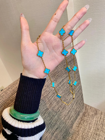 [⭐Seralia]CLOVER 20 MOTIFS TURQUOISE GOLD