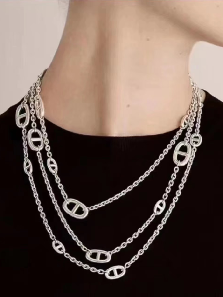 [⭐Seralia]Classic Silver Sweater Chain