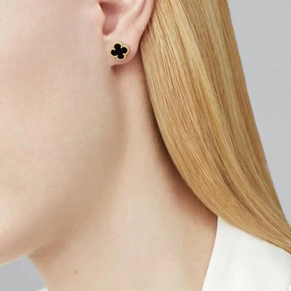 [⭐Seralia]CLOVER MINI 9.5MM BLACK MOP EARRINGS
