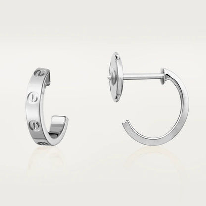[⭐Seralia]LOVE EARRINGS 2.65MM SILVER