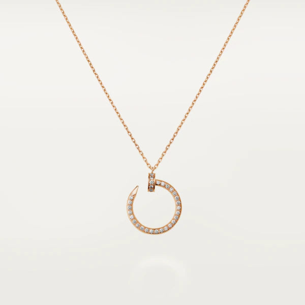 [⭐Seralia]JUSTE NECKLACE PINK GOLD DIAMONDS