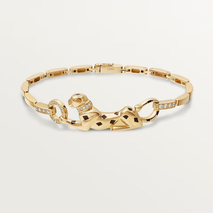 [⭐Seralia]PANTHERE HALF DIAMOND ON CHAIN BRACELET
