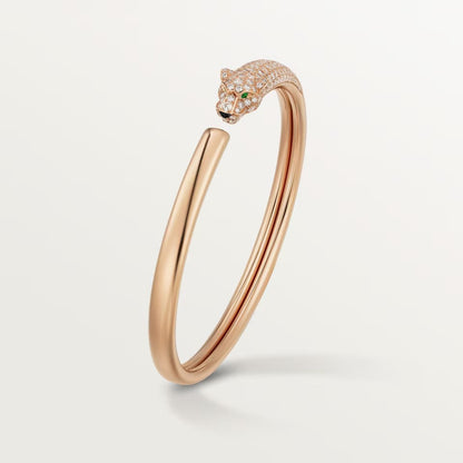 [⭐Seralia]PANTHERE HALF DIAMOND OPEN BRACELET