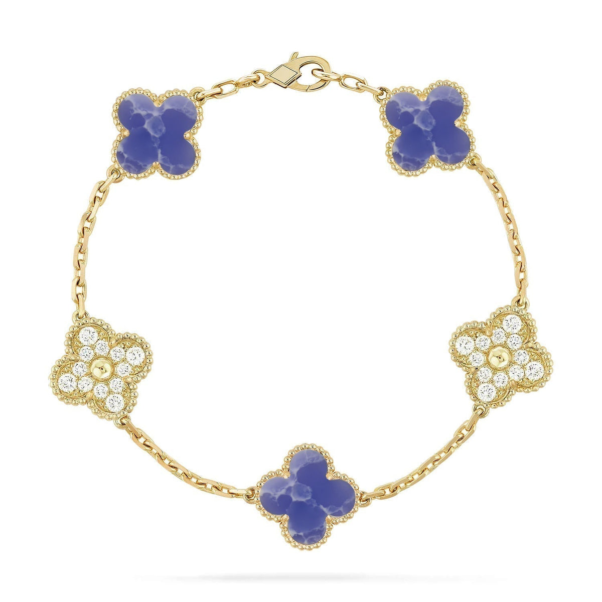 [⭐Seralia]CLOVER 5 MOTIF BLUE VEINS BRACELET COLLECTION