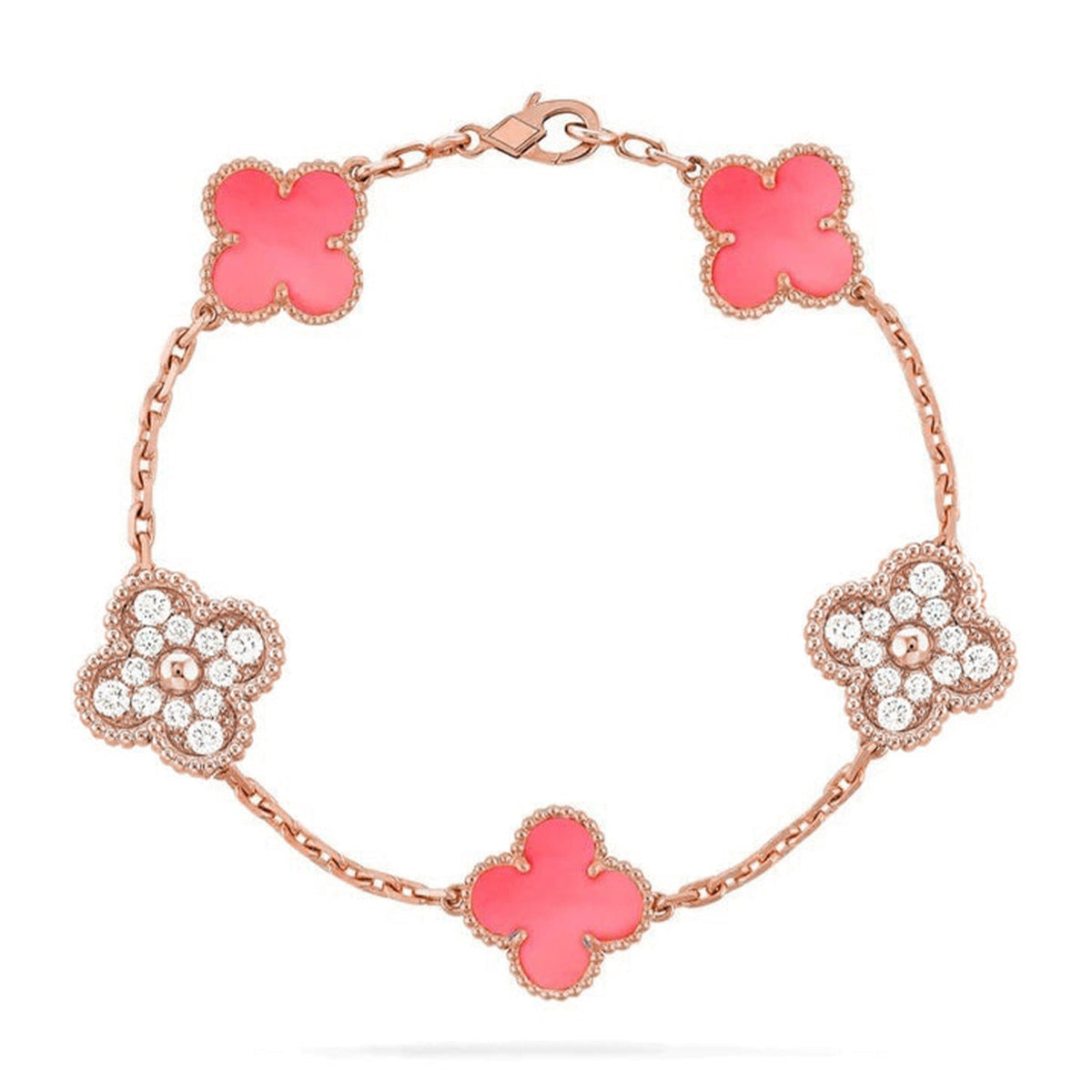 [⭐Seralia] CLOVER 5 MOTIFS  PINK MOP BRACELET COLLECTION