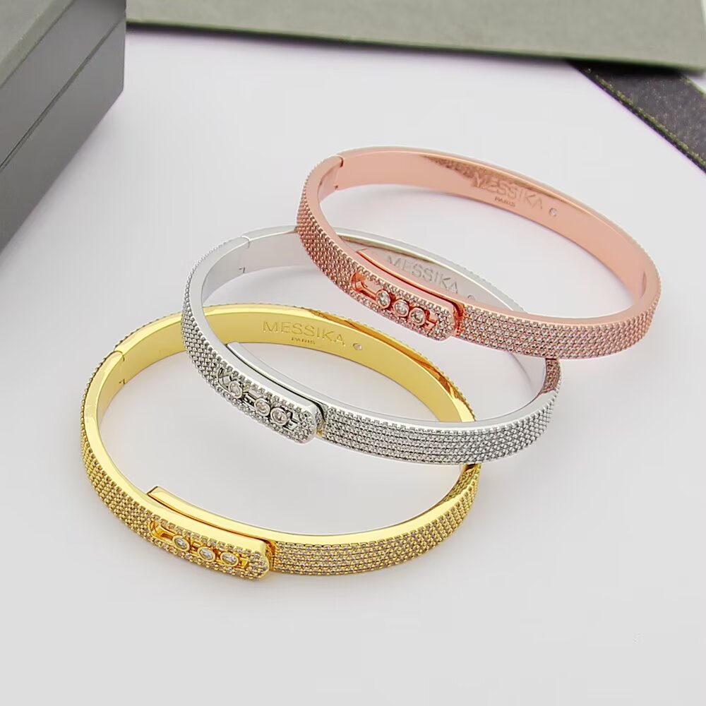 [⭐Seralia]Move Noa Full Pavé Diamond Bangle Bracelet
