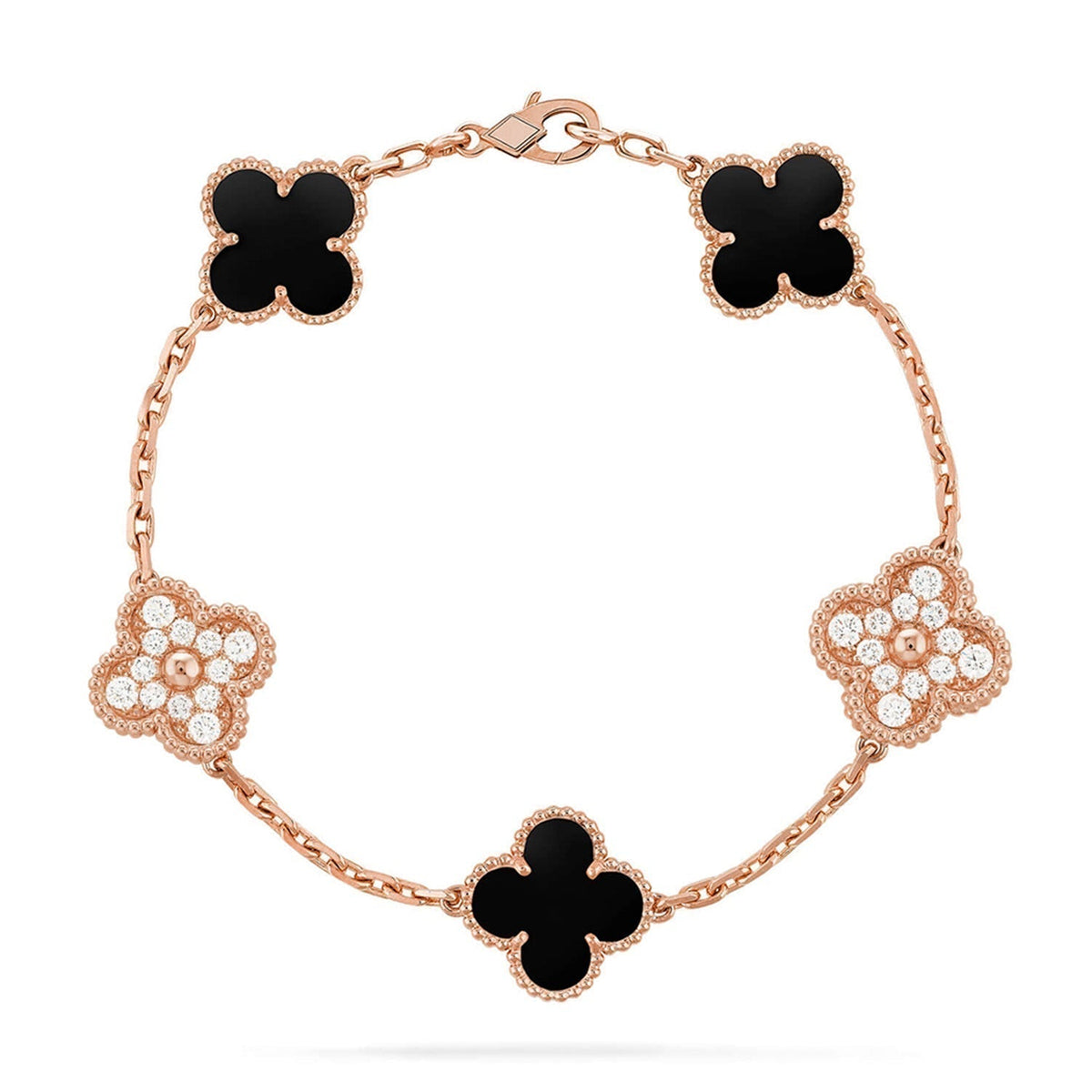 [⭐Seralia] CLOVER 5 MOTIF ONYXS BRACELET COLLECTION