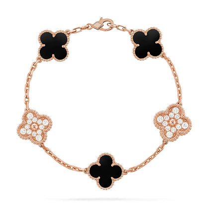 [⭐Seralia] CLOVER 5 MOTIF ONYXS BRACELET COLLECTION