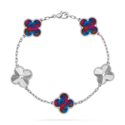 [⭐Seralia]CLOVER 5 MOTIF COLOR GEMSTONES BRACELET COLLECTION
