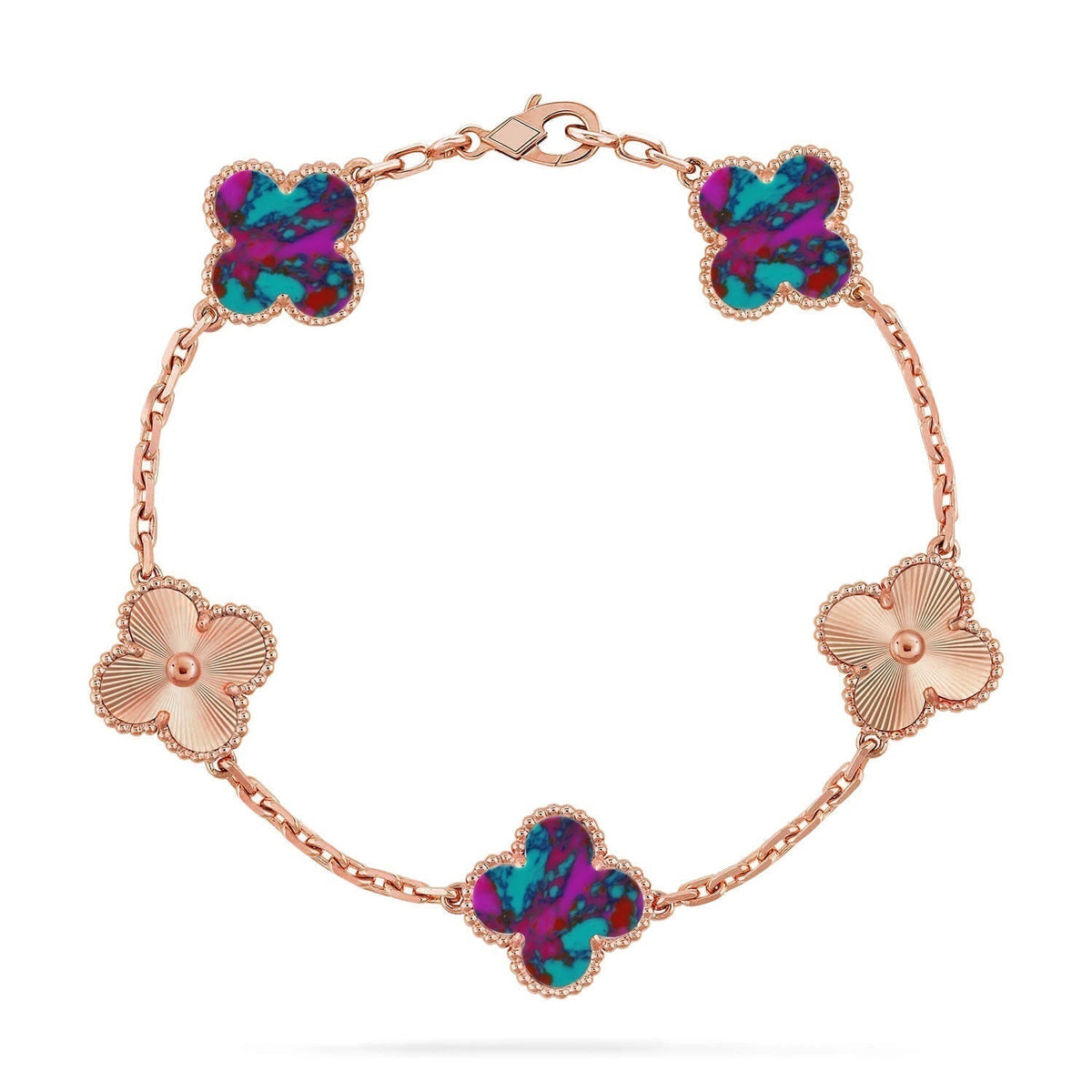 [⭐Seralia]CLOVER 5 MOTIF COLOR GEMSTONES BRACELET COLLECTION