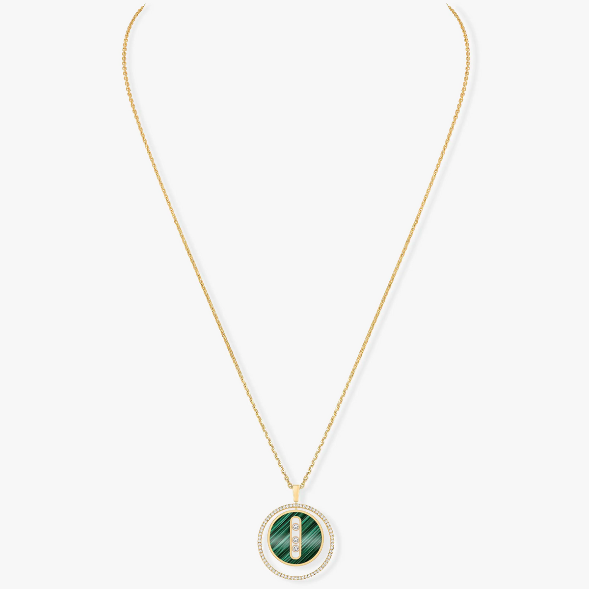 [⭐Seralia]Demo MOVE 3 DIAMOND MALACHITE GOLD DIAMOND NECKLACE