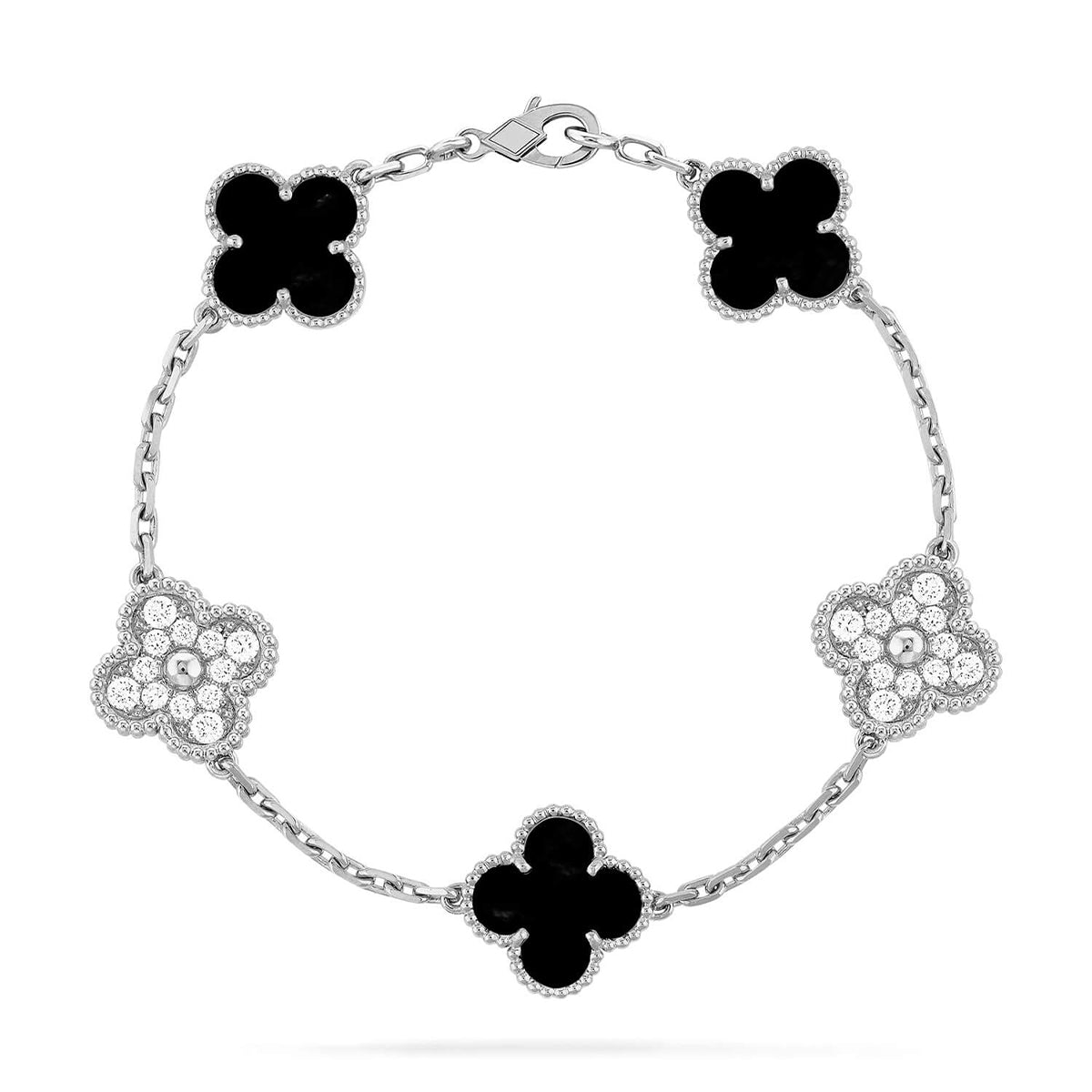 [⭐Seralia] CLOVER 5 MOTIF ONYXS BRACELET COLLECTION