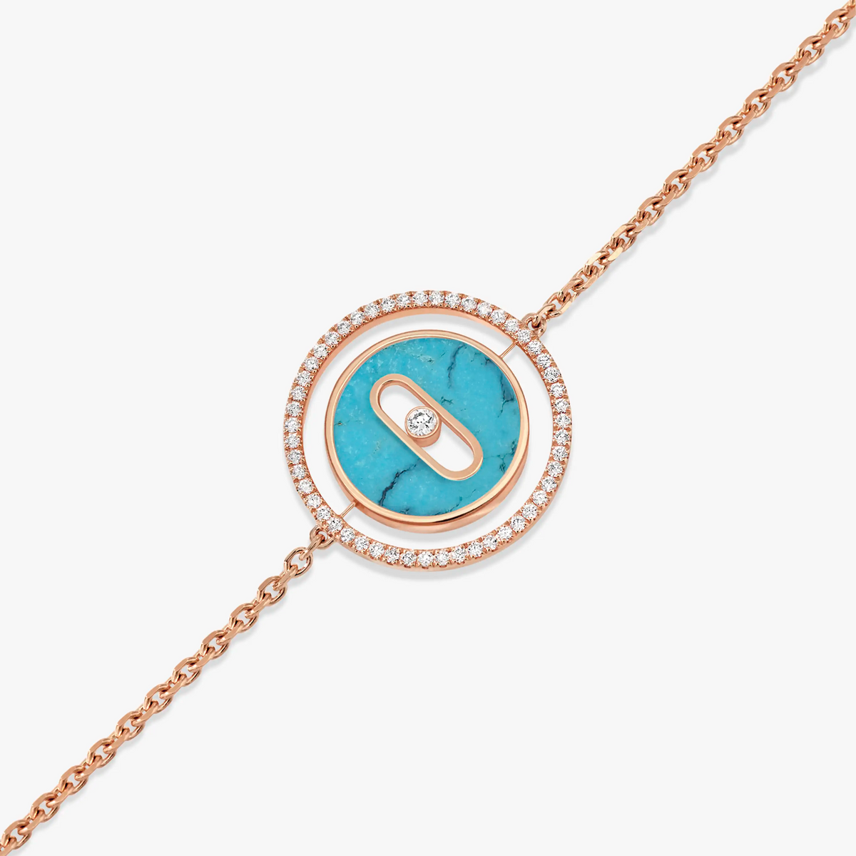 [⭐Seralia]Demo MOVE TURQUOISE PINK GOLD DIAMOND BRACELET