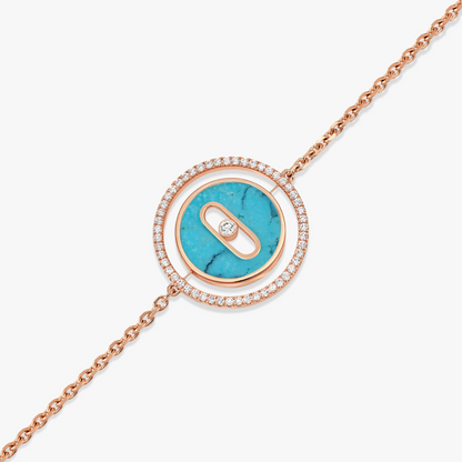 [⭐Seralia]Demo MOVE TURQUOISE PINK GOLD DIAMOND BRACELET