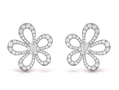[⭐Seralia]FLOWERLACE EARRINGS FULL DIAMONDS