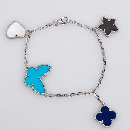 [⭐Seralia]LUCKY SPRING SILVER BRACELET 4 MOTIF