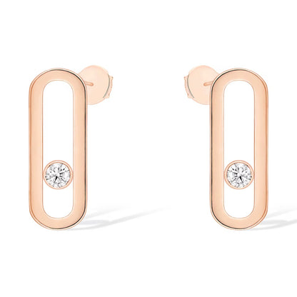 [⭐Seralia]MOVE UNO SMALL 1 DIAMOND EARRINGS
