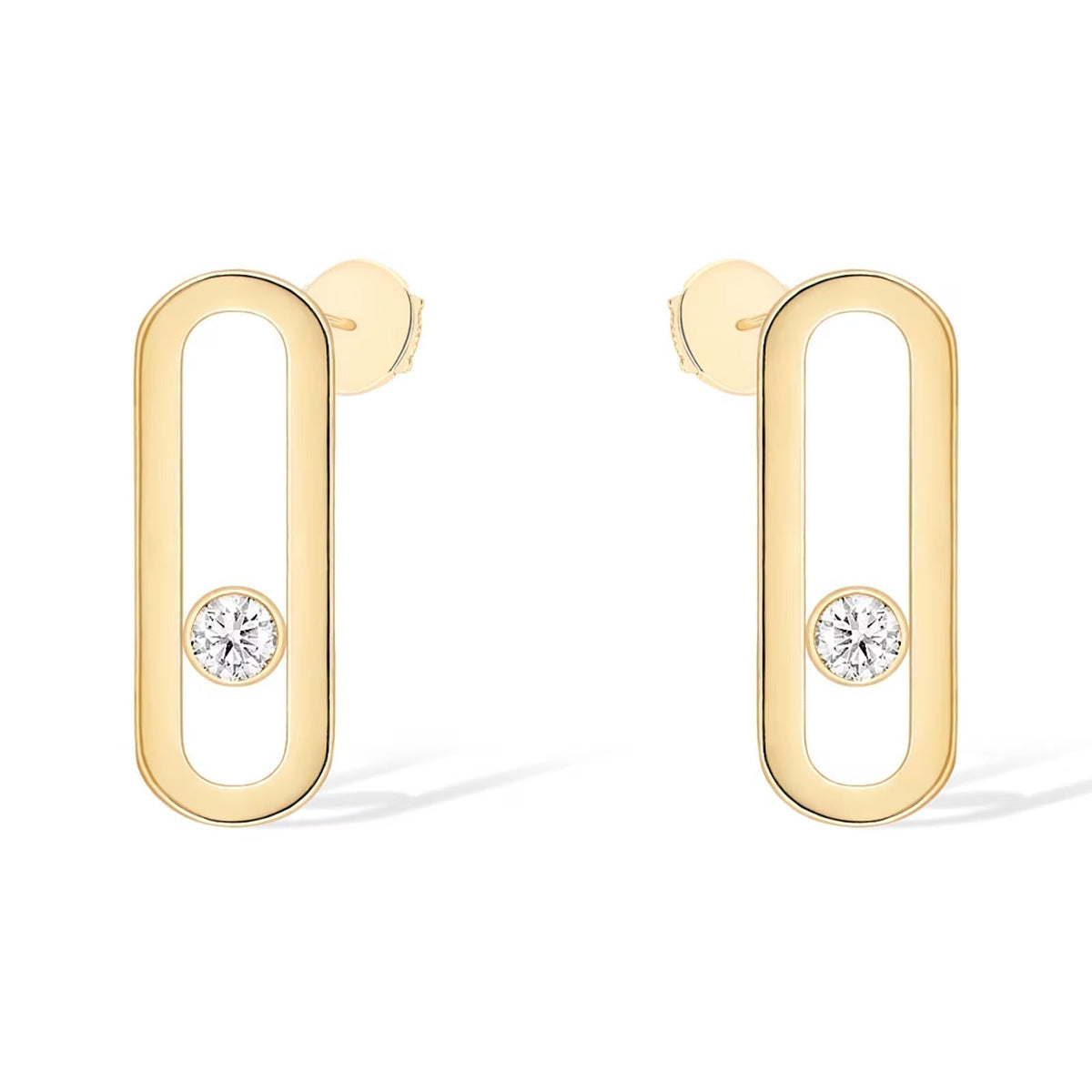 [⭐Seralia]MOVE UNO SMALL 1 DIAMOND EARRINGS