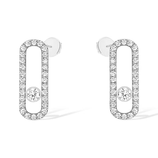 [⭐Seralia]MOVE UNO STUD DIAMOND PAVED EARRINGS