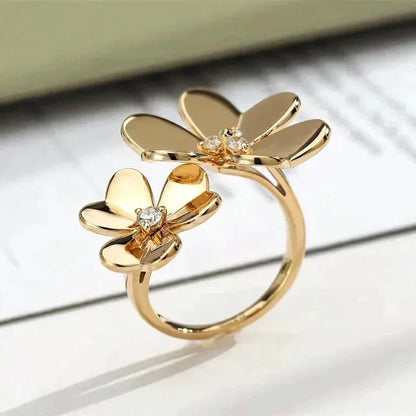 [⭐Seralia]CLOVER COMOS GOLD DIAMOND RING